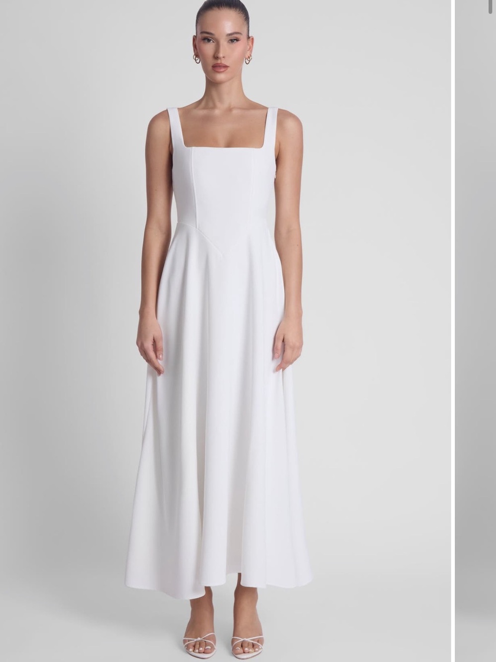 LEAU Serenity Square Neck Corset MIDI Dress